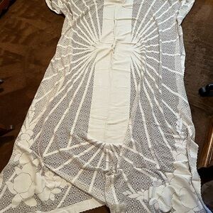 Vintage antique lace rectangular table cloth ~ 57 X 78 (confirm upon offer)